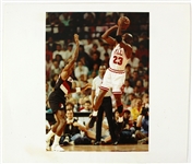 1992 Michael Jordan Clyde Drexler Bulls/Blazers Original 8.5" x 10" Photograph