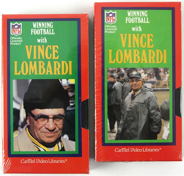 1980s Vince Lombardi Green Bay Packers "Winning Football With Vince Lombardi" VHS Tapes - Lot of 2