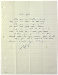 1970's Michael Jordan Chicago Bulls Sweet Heart Handwritten & Signed Only You School Poem (Full JSA Letter)