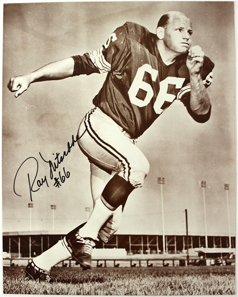 1970s Ray Nitschke Green Bay Packers Signed 16" x 20" Photo (JSA)
