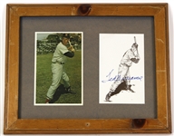 1980s Ted Williams Boston Red Sox Signed 10" x 13" Framed Display (JSA)