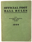1909 Official Football Rules from Spaldings Official Football Guide