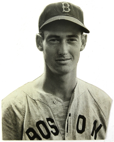 1940s Ted Williams Boston Red Sox Original 5.75" x 7" Die Cut Photograph (PSA/DNA Type I)