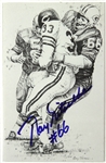 1980s Ray Nitschke Green Bay Packers Signed 3.5" x 5.5" Illustration Card (JSA)
