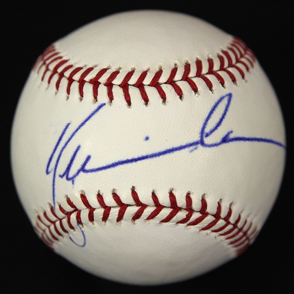 2000-14 Kevin Costner Bull Durham Field of Dreams Signed OML Selig Baseball (JSA)