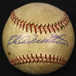 1958-62 Eddie Mathews Milwaukee Braves Signed ONL Giles Baseball (JSA)