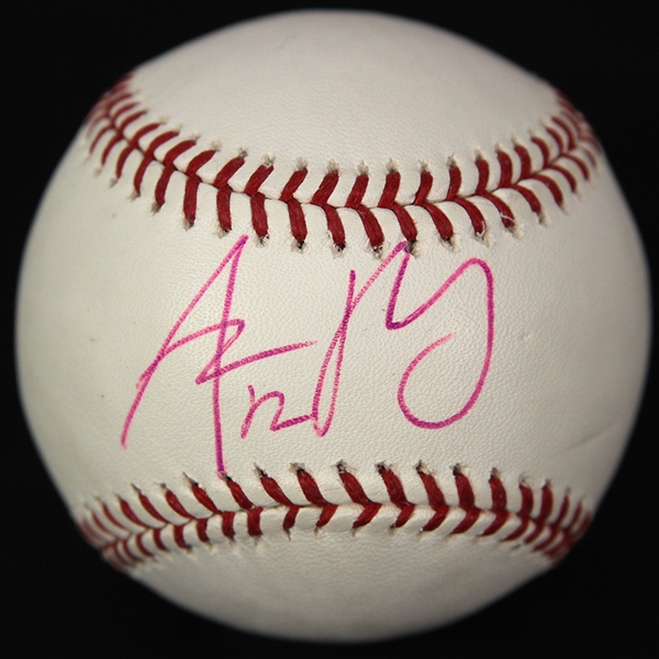 2005-14 Aaron Rodgers Green Bay Packers Signed OML Selig Baseball (JSA)