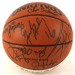 1996 World Championship Chicago Bulls “Front Office” Team Signed Trophy Basketball (16 signatures) JSA “72-10 Season”