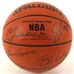1990-1991 Chicago Bulls 1st Ever World Championship Team Signed Official Game Basketball (13 signatures) JSA
