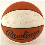 1985-86 Early Career Michael Jordan Chicago Bulls Signed Basketball (JSA)