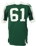 1960s-70s Green #61 Game Worn Sand Knit Football Jersey (MEARS LOA)