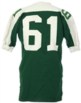 1960's-70's Green #61 Game Worn Sand Knit Football Jersey (MEARS LOA)