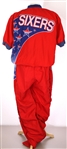 1992 Philadelphia 76ers Two Player Worn (14) Jeff Hornacek (20) Ron Anderson Game Worn Warm Up Suit (MEARS LOA)