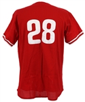 1992 Mitch Williams Philadelphia Phillies Signed Batting Practice Jersey (MEARS LOA & PSA/DNA)