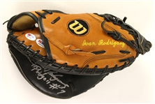 2004 Ivan Rodriguez Detroit Tigers Signed Game Used Wilson Catcher's Mitt (MEARS LOA & PSA/DNA)
