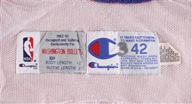 1992-93 Rex Chapman Washington Bullets Game Worn Warm Up Jacket (MEARS LOA)
