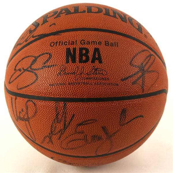 1998-99 Milwaukee Bucks Team Signed ONBA Stern Baketball w/ 14 Signatures Including Ray Allen, Glenn Robinson, George Karl & More (JSA)