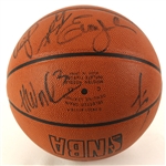 1998-99 Milwaukee Bucks Team Signed ONBA Stern Baketball w/ 14 Signatures Including Ray Allen, Glenn Robinson, George Karl & More (JSA)