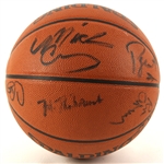 1998-99 Milwaukee Bucks Team Signed ONBA Stern Baketball w/ 14 Signatures Including Ray Allen, Glenn Robinson, George Karl & More (JSA)