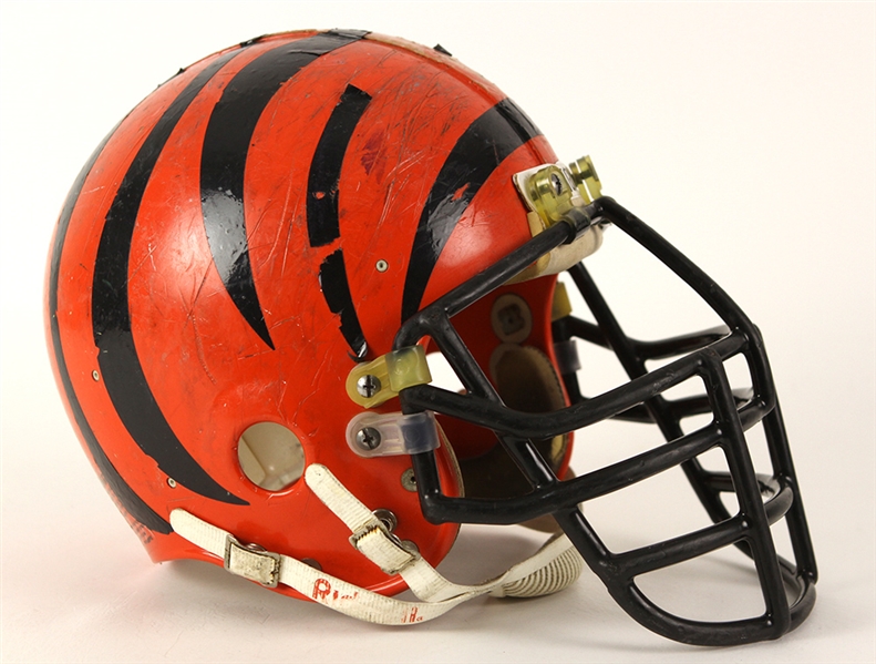 1981-92 Anthony Munoz Cincinnati Bengals Game Worn Helmet (MEARS LOA)