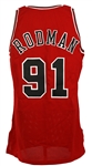 1996 Dennis Rodman NBA Finals Game Issued Jersey (MEARS LOA) “First World Championship With the Bulls”
