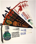 1960's-90's Football & Basketball Full Size Pennant Collection - Lot of 71 w/ OJ Simpson, Rose Bowl, Final Four & More