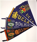 1960's-90's Football & Basketball Full Size Pennant Collection - Lot of 71 w/ OJ Simpson, Rose Bowl, Final Four & More