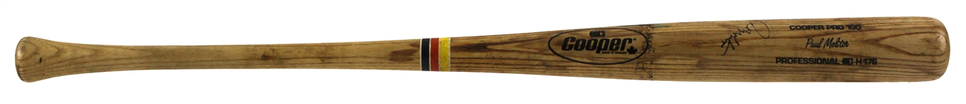 1980's-90's Paul Molitor Milwaukee Brewers Signed Cooper Professional Model Game Used Bat (MEARS A9.5/JSA)