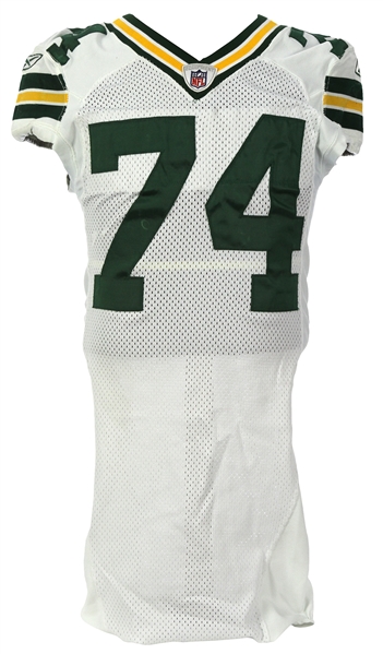 2008 Aaron Kampman Green Bay Packers Game Worn Road Jersey (MEARS LOA)
