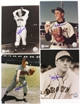 1948-60 Ned Garver Browns/Tigers/Athletics Signed 8" x 10" Photos - Lot of 4 (JSA)