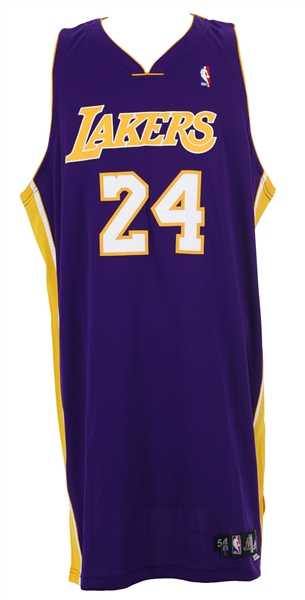 2008-2009 World Championship Season Kobe Bryant Los Angeles Lakers Game Jersey (MEARS LOA)