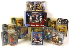2005-13 McFarlane Toys MOC/MIB Basketball/Football Action Figures - Lot of 13 w/ Dirk Nowitzki, Jason Kidd, 2012 Miami Heat NBA Champions & More