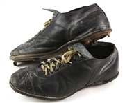 1950-60s Warren Spahn Boston Milwaukee Braves Game Worn Cleats (MEARS / Spahn Family LOA)