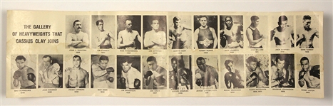 1964 Muhammad Ali World Heavyweight Champion 6" x 22.5" Gallery of Heavyweight Champions Poster