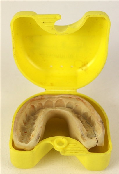 1990s Evander Holyfield World Heavyweight Champion Signed Mouthguard & Case (JSA)