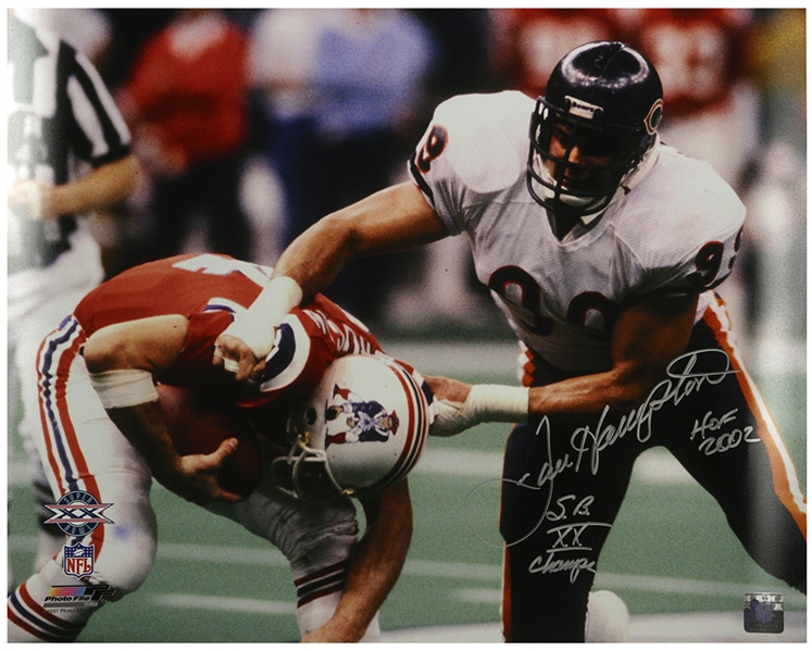 2007 Dan Hampton Chicago Bears Signed 16" x 20" Super Bowl XX Photo (JSA)
