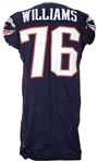 2009 Steve Williams New England Patriots Preseason Home Jersey w/ Franchise 50th Anniversary Patch (MEARS LOA)