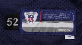 2009 Steve Williams New England Patriots Preseason Home Jersey w/ Franchise 50th Anniversary Patch (MEARS LOA)