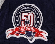 2009 Steve Williams New England Patriots Preseason Home Jersey w/ Franchise 50th Anniversary Patch (MEARS LOA)