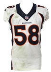 2014 (November 9) Von Miller Denver Broncos Game Worn Road Jersey (MEARS LOA/Panini & Team COA)