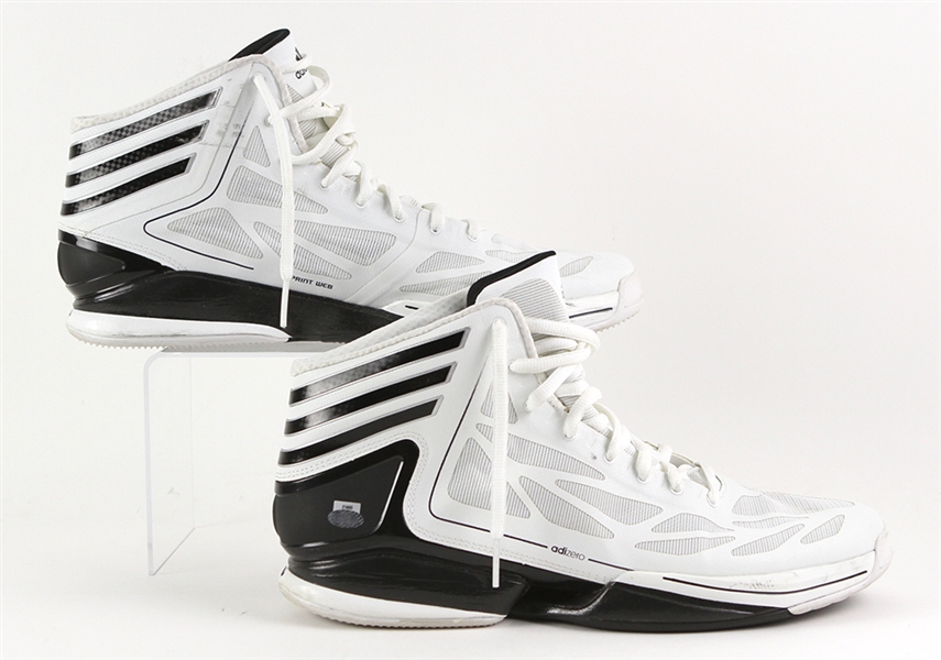 2013-14 Andrei Kirilenko Brooklyn Nets Game Worn Adidas Sneakers (MEARS LOA/Steiner)