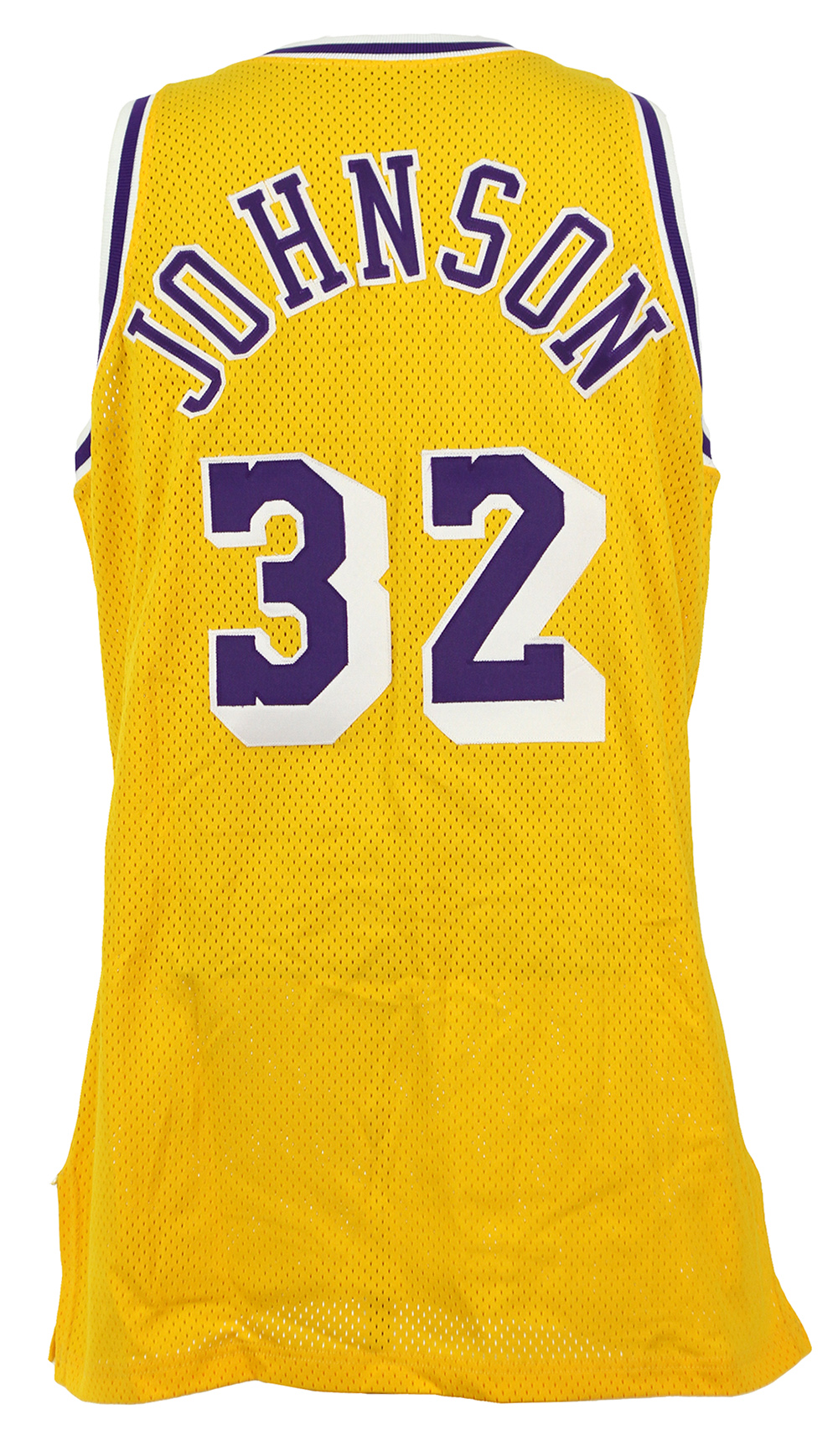 Lot Detail - 1990-91 Magic Johnson Los Angeles Lakers Home Jersey ...
