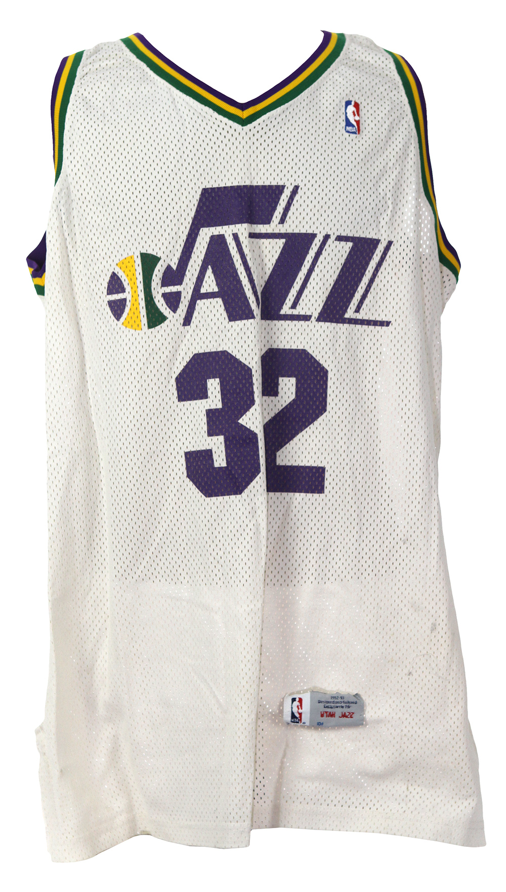 Lot Detail - 1992-93 circa Karl Malone Utah Jazz Home Jersey