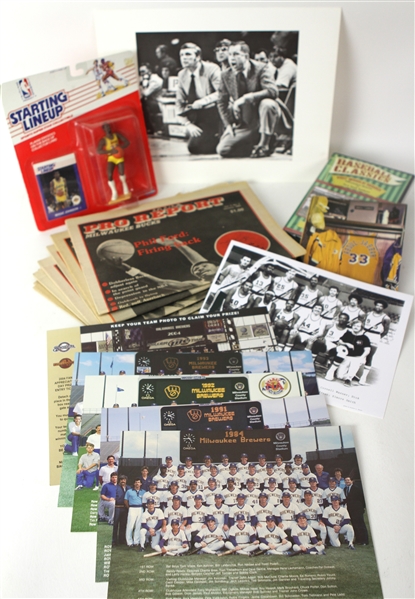 1970s-2000s Basketball & Baseball Memorabilia Collection - Lot of 17  