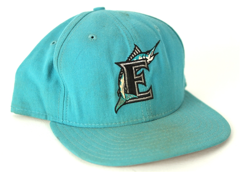 1999-2004 Tony Taylor Florida Marlins Signed Minor League Game Worn Cap (MEARS LOA)