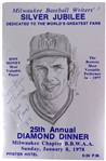 1978 Ernie Banks Chicago Cubs Signed Milwaukee Baseball Writers Silver Jubilee Program (JSA)