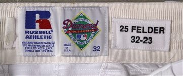 1991-92 Mike Felder San Francisco Giants Game Worn Home Uniform Pants (MEARS LOA)