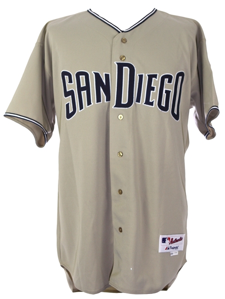 2005-06 Rudy Seanez San Diego Padres Signed Game Worn Road Jersey (MEARS LOA/JSA)