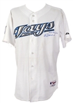 2005 Russ Adams Toronto Blue Jays Signed Game Worn Home Jersey (MEARS LOA/JSA)