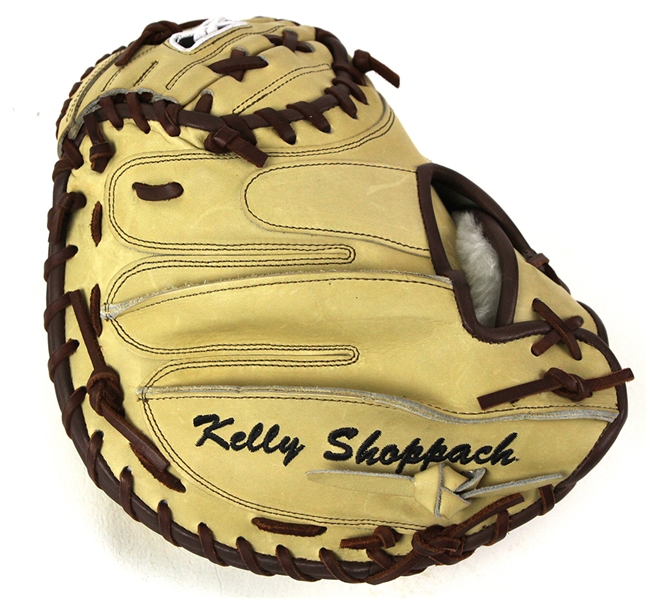 2006-09 Kelly Shoppach Cleveland Indians Reebok Catchers Mitt (MEARS LOA)